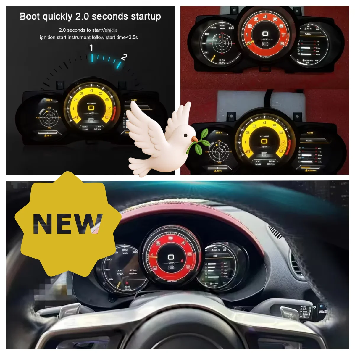 wen For Porsche MACAN 2014-2023 PCM3.1/4.1 Boxster 2016-2022 Instrument Panel Display Digital Dashboard Cluster display CockPit
wen For Porsche MACAN 2014-2023 PCM3.1/4.1 Boxster 2016-2022 Instrument Panel Display Digital Dashboard Cluster display CockPit