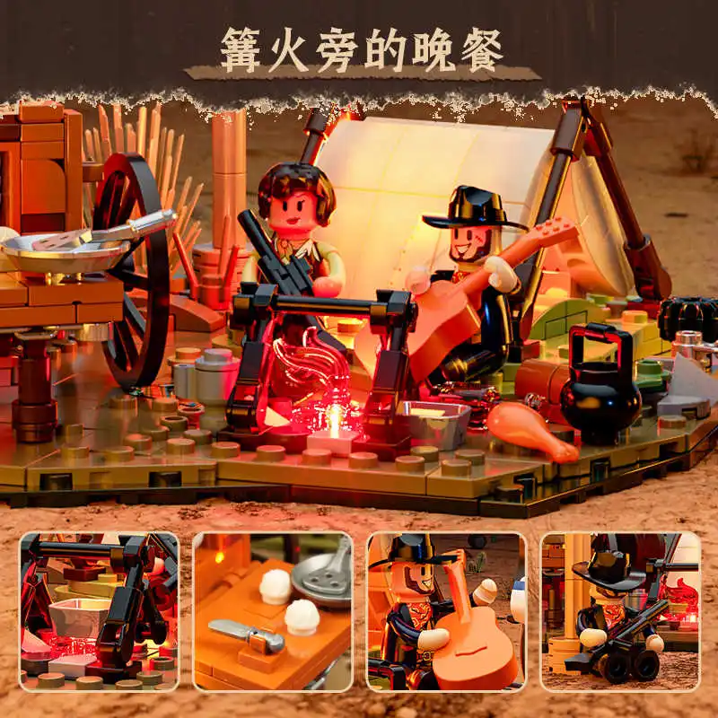 IN STOCK MOC Creativity Western Cowboy Camp Building Blocks Bricks Assembling DIY Toys for Children Christmas Gift Set
IN STOCK MOC Creativity Western Cowboy Camp Building Blocks Bricks Assembling DIY Toys for Children Christmas Gift Set