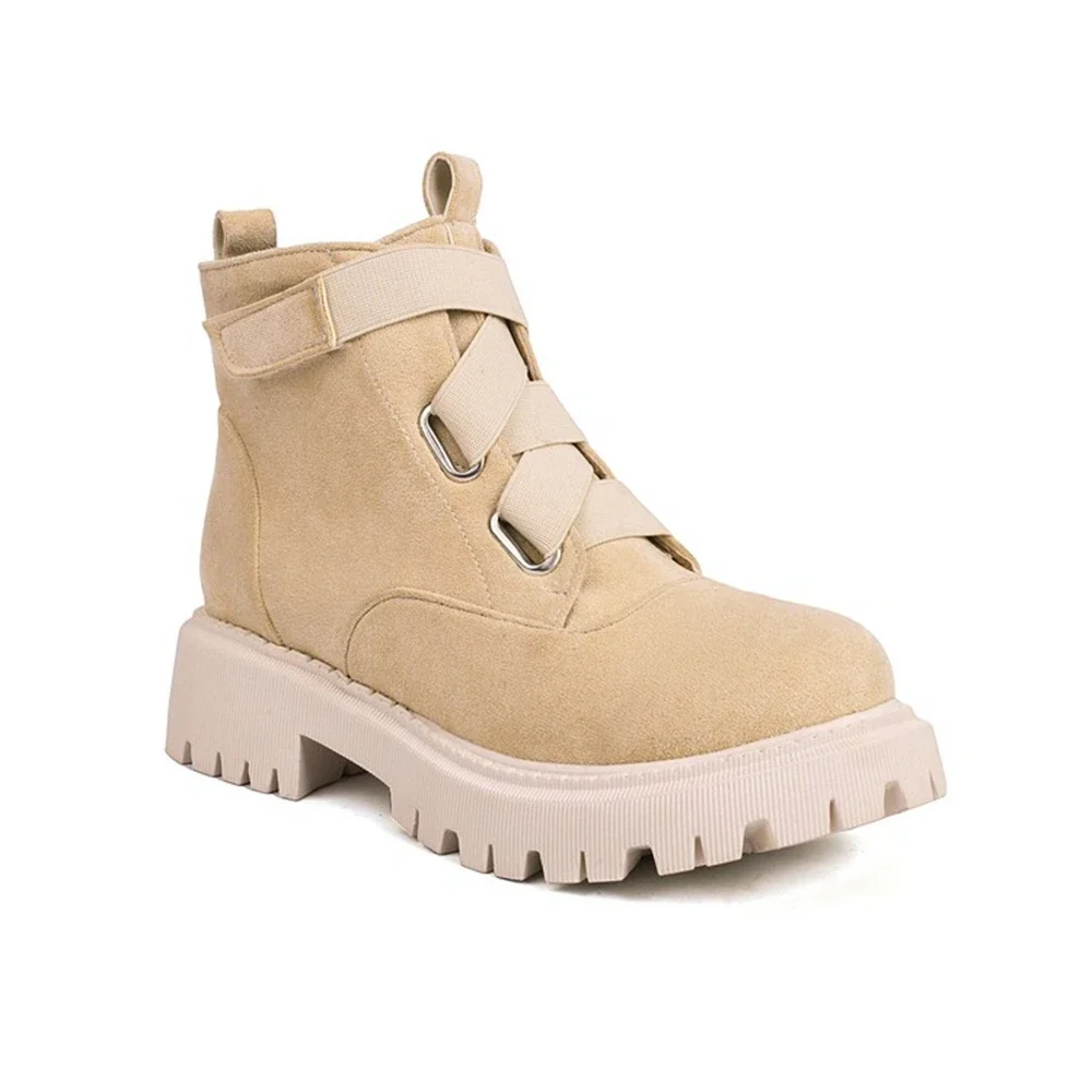 Botas De Mujer Ankle Boots for Women Round Toe Autumn Winter Fashion Casual Shoes Ladies Flat Platform Boots Big Size 44 45 Y-2
Botas De Mujer Ankle Boots for Women Round Toe Autumn Winter Fashion Casual Shoes Ladies Flat Platform Boots Big Size 44 45 Y-2