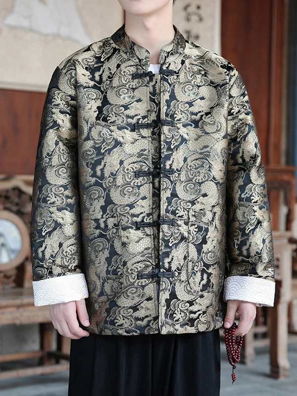 Новая мужская рубашка-жакет в китайском стиле с вышивкой «Дракон», воротник-стойка, на пуговицах, повседневная, свободного кроя, осенняя одежда
Новая мужская рубашка-жакет в китайском стиле с вышивкой «Дракон», воротник-стойка, на пуговицах, повседневная, свободного кроя, осенняя одежда