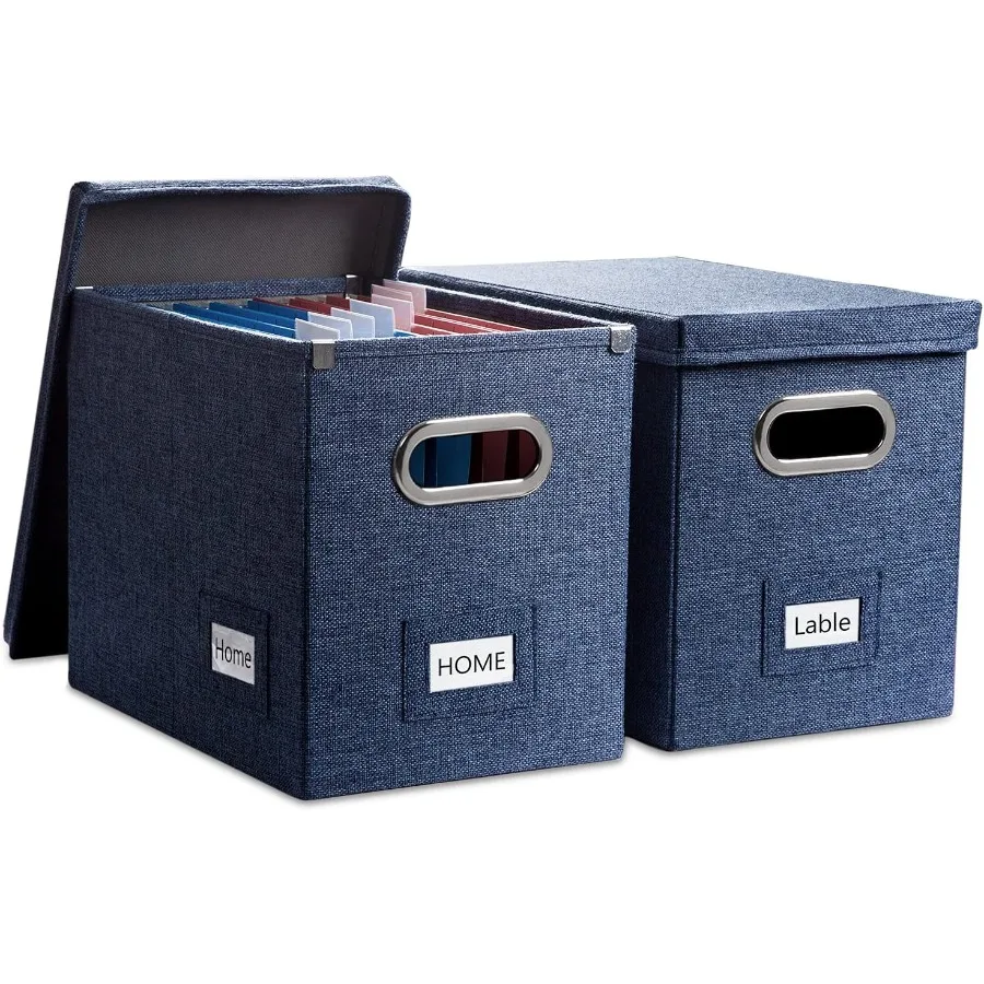 File Organizer Box Set of 2 Collapsible Drative Linen Filing Storage Hanging File Folders with Lids Office Cabinet Letter Size
File Organizer Box Set of 2 Collapsible Drative Linen Filing Storage Hanging File Folders with Lids Office Cabinet Letter Size