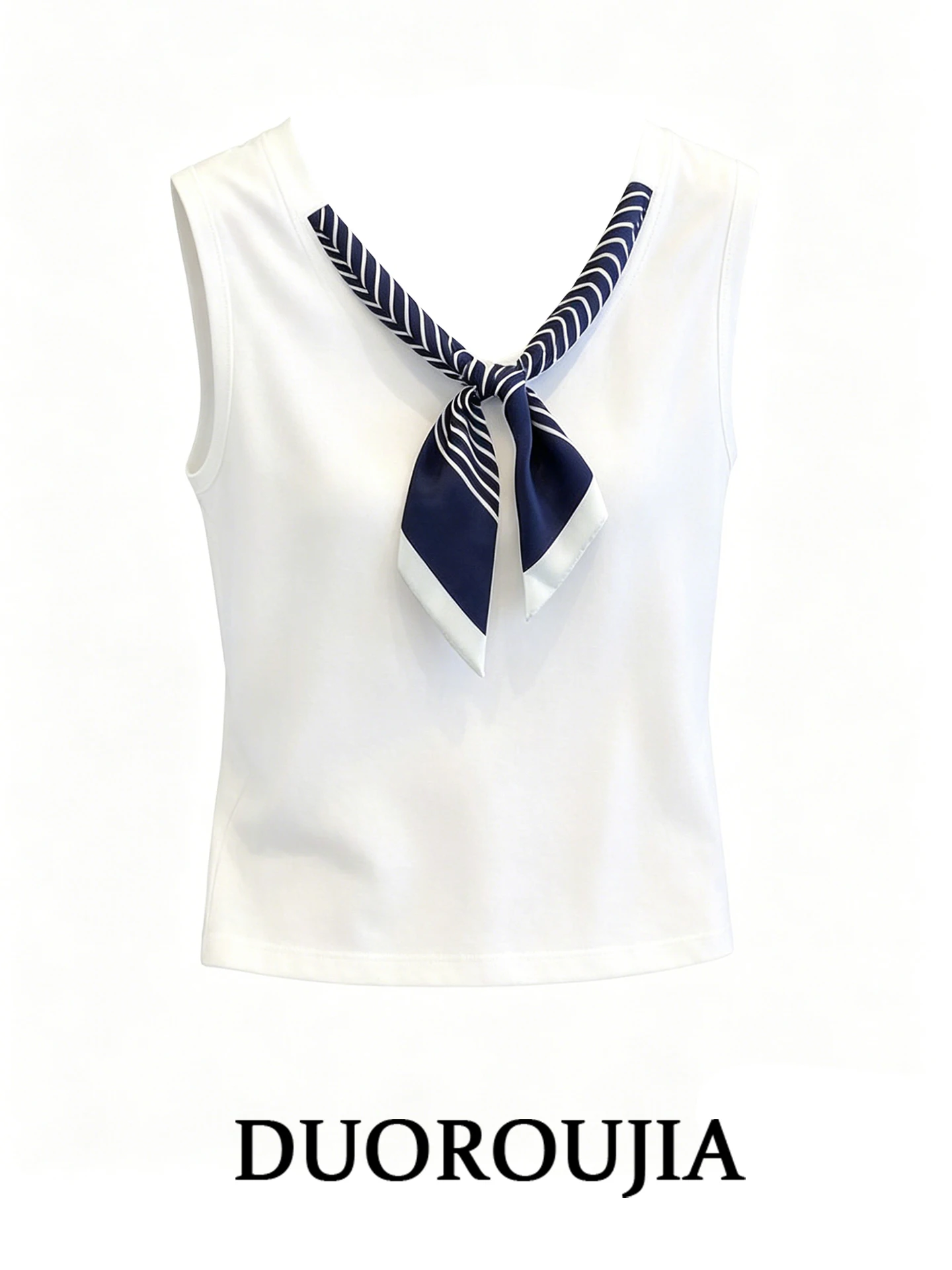 DUOR plus Size Korean Style V-Neck Sleeveless T-Shirt Women Summer Slimming White Striped Vest High Waist Printed Anti-Pilling
DUOR plus Size Korean Style V-Neck Sleeveless T-Shirt Women Summer Slimming White Striped Vest High Waist Printed Anti-Pilling