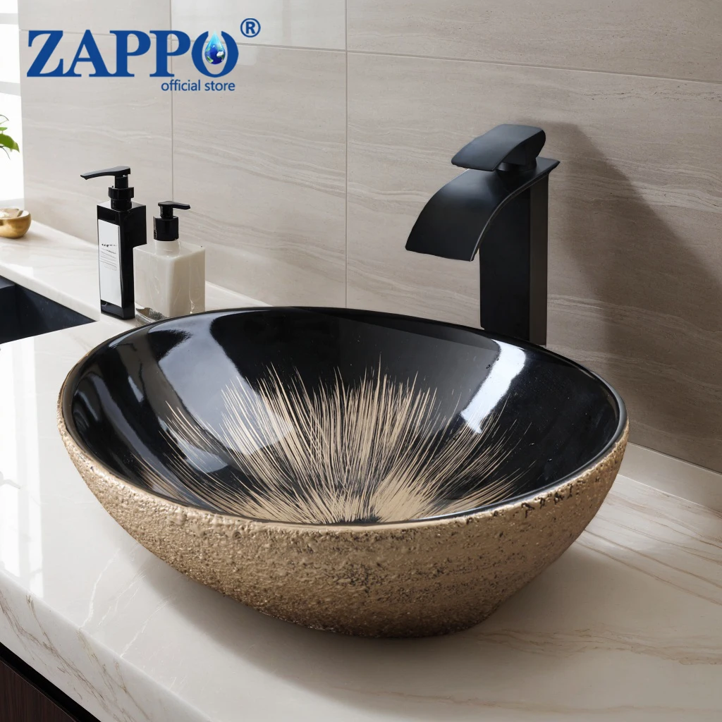 ZAPPO Ceramic Bathroom Vessel Sink Oval Bathroom Sink Above Counter Vessel Sinks for Bathrooms Vintage Gold Bowl Small Sink US
ZAPPO Ceramic Bathroom Vessel Sink Oval Bathroom Sink Above Counter Vessel Sinks for Bathrooms Vintage Gold Bowl Small Sink US