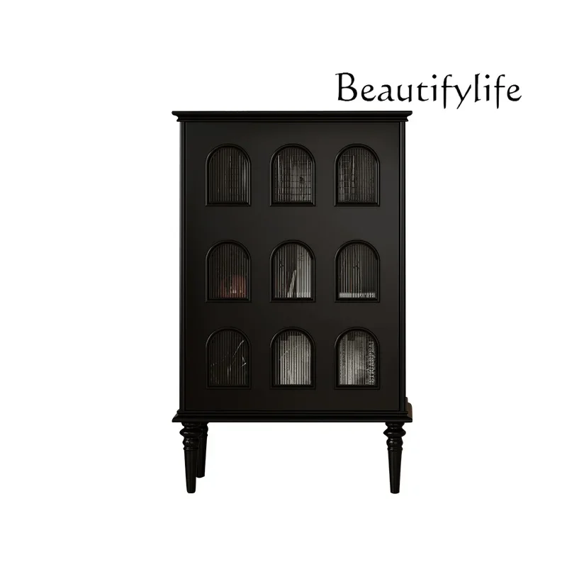 Retro style display cabinet entrance French solid wood dining side cabinet living room single door movable side cabinet
Retro style display cabinet entrance French solid wood dining side cabinet living room single door movable side cabinet