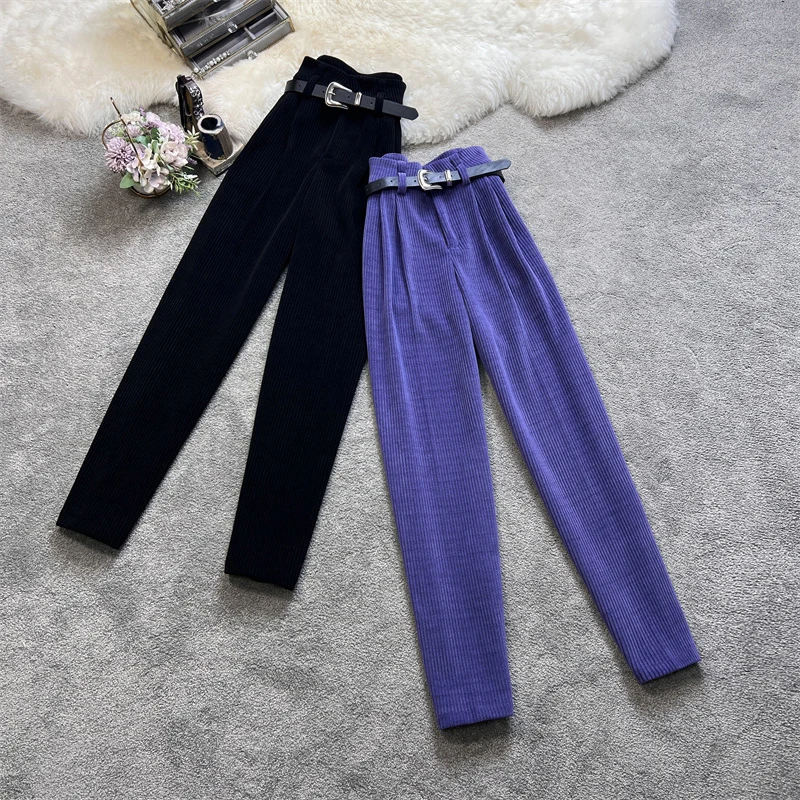 Autumn winter new corduroy wide leg pants High quality women's high waist slim casual pants loose straight trousers
Autumn winter new corduroy wide leg pants High quality women's high waist slim casual pants loose straight trousers