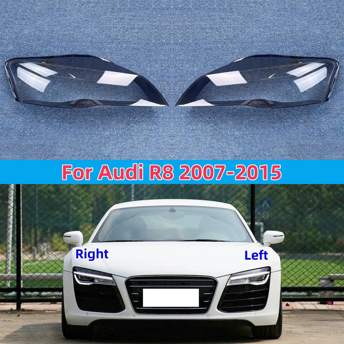 For Audi R8 2007-2015 Headlights Shell Transparent Lampshdade Headlamp Cover Lamp Shade Plexiglass Replace Original Lens
For Audi R8 2007-2015 Headlights Shell Transparent Lampshdade Headlamp Cover Lamp Shade Plexiglass Replace Original Lens