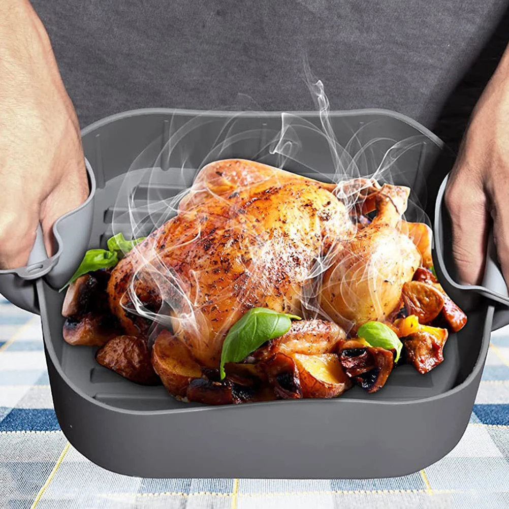 2 Pcs Silicone Bakeware Air Fryer Liner Liners Square Baking Tray Reusable Cooking Container Basket
2 Pcs Silicone Bakeware Air Fryer Liner Liners Square Baking Tray Reusable Cooking Container Basket