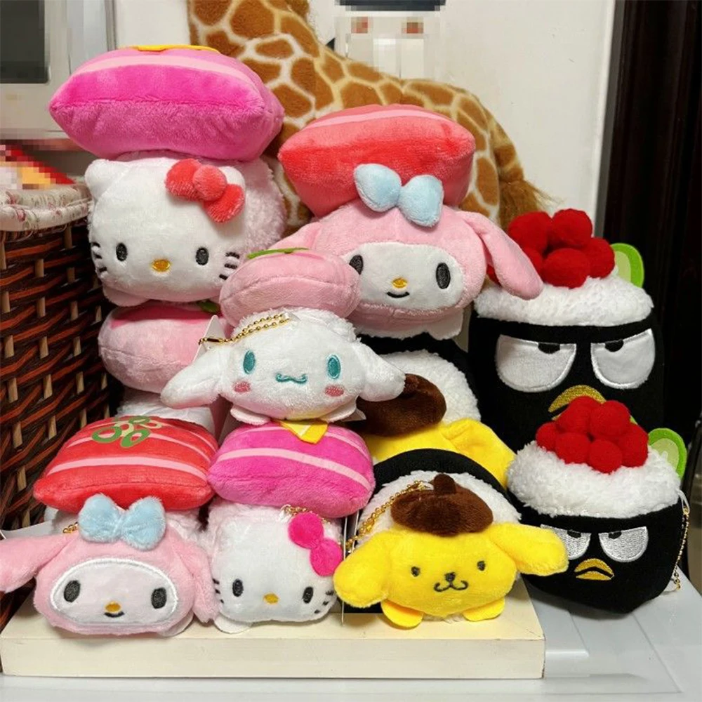 Японские суши Hello Kitty, плюшевая подвеска Sanrio My кукла Мелоди, подвесное украшение для сумки, милый плюшевый брелок, аксессуары в подарок
Японские суши Hello Kitty, плюшевая подвеска Sanrio My кукла Мелоди, подвесное украшение для сумки, милый плюшевый брелок, аксессуары в подарок