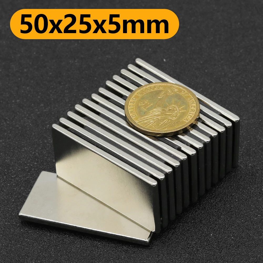 1/2/5/10Pcs 50x25x5mm N35 NdFeB Block Magnet Super Powerful Neodymium Magnets Strong Permanent Magnetic imanes 50*25*5
1/2/5/10Pcs 50x25x5mm N35 NdFeB Block Magnet Super Powerful Neodymium Magnets Strong Permanent Magnetic imanes 50*25*5