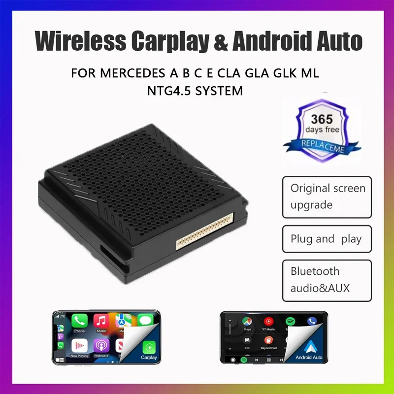 Wireless Carplay and Android Auto Adapter Fit for Mercedes Benz A/B/C/E/CLA/GLA/GLK/ML/SLK 2012-2015 with NTG4.5 System - SWC/Na
Wireless Carplay and Android Auto Adapter Fit for Mercedes Benz A/B/C/E/CLA/GLA/GLK/ML/SLK 2012-2015 with NTG4.5 System - SWC/Na