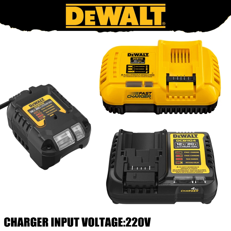 Зарядное устройство DEWALT DCB1102 DCB1104 DCB118 для аккумуляторов 12В/20В с LED-индикатором, универсальное зарядное устройство, аксессуар для инструментов, входное напряжение 220В
Зарядное устройство DEWALT DCB1102 DCB1104 DCB118 для аккумуляторов 12В/20В с LED-индикатором, универсальное зарядное устройство, аксессуар для инструментов, входное напряжение 220В