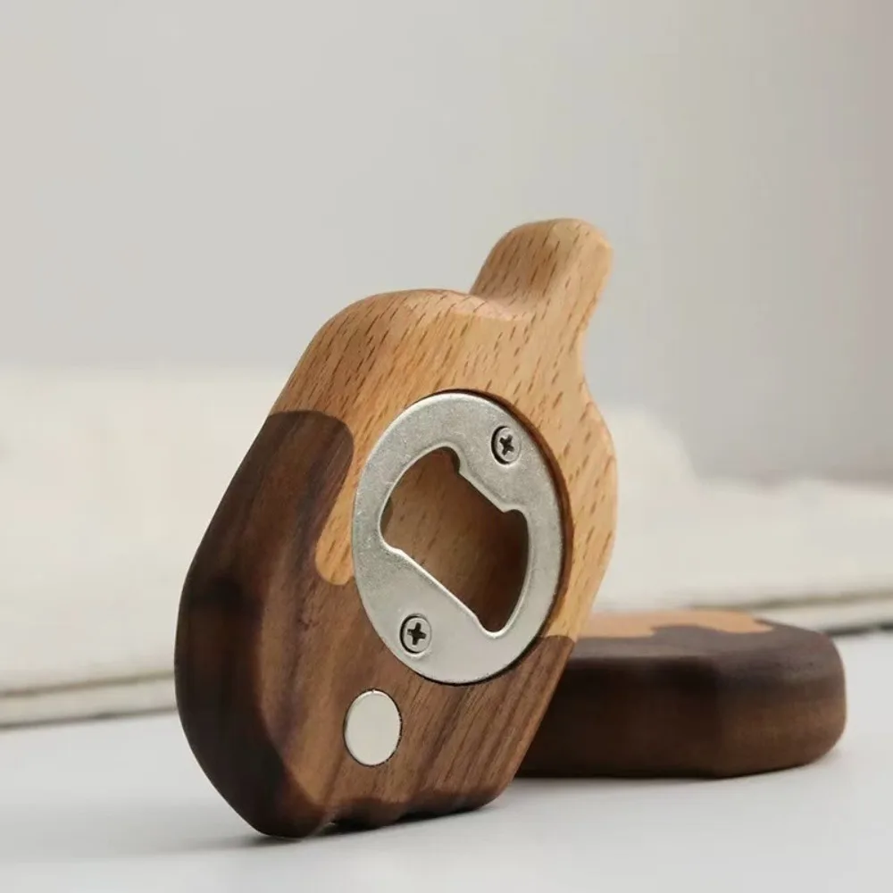 Solid Wood Bottle Opener Handmade Ins Style Popsicle Shape Opener Unique Refrigerator Magnet Magnetic Fridge Opener
Solid Wood Bottle Opener Handmade Ins Style Popsicle Shape Opener Unique Refrigerator Magnet Magnetic Fridge Opener