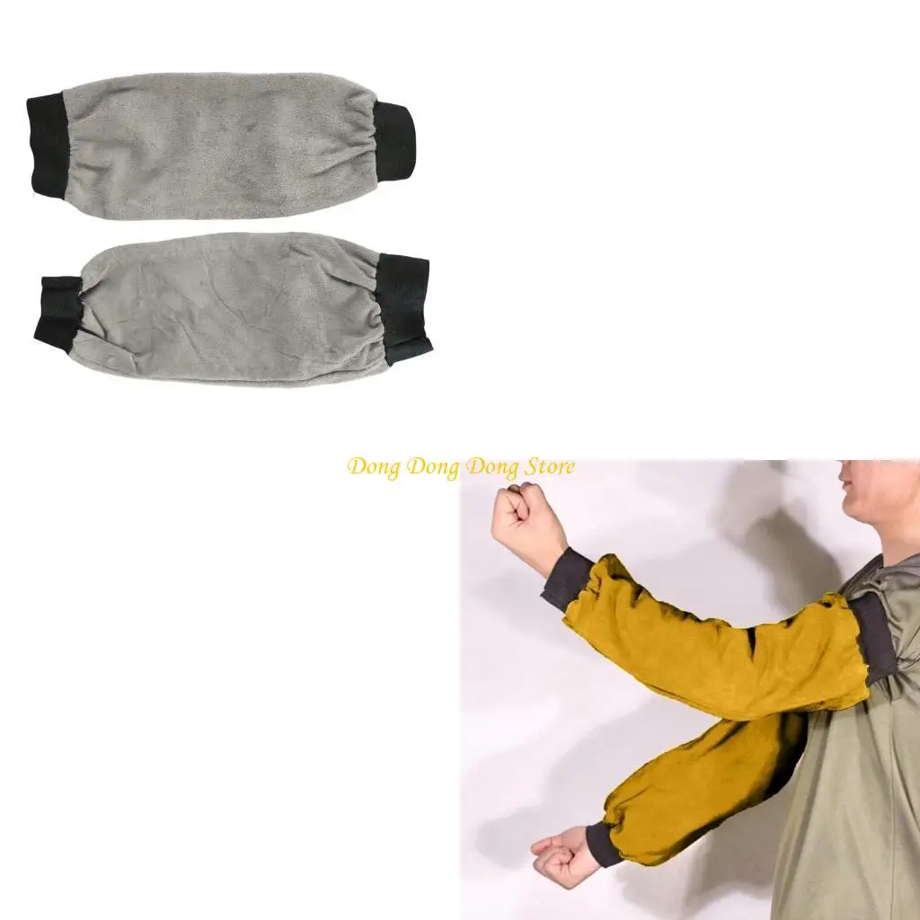 Leather Welding Sleeves Heat Flame Resistant Arm Protector Elastic Cuff Supplies for Welder Protective Industrial Use
Leather Welding Sleeves Heat Flame Resistant Arm Protector Elastic Cuff Supplies for Welder Protective Industrial Use