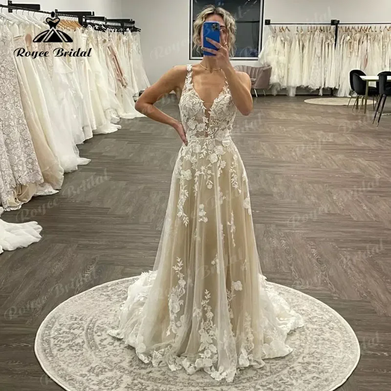 hochzeitskleid Deep V Neck Lace Appliques Backless Wedding Dress for Women Sweep Train 2025 Vestido Civil Boho robe de mariée
hochzeitskleid Deep V Neck Lace Appliques Backless Wedding Dress for Women Sweep Train 2025 Vestido Civil Boho robe de mariée