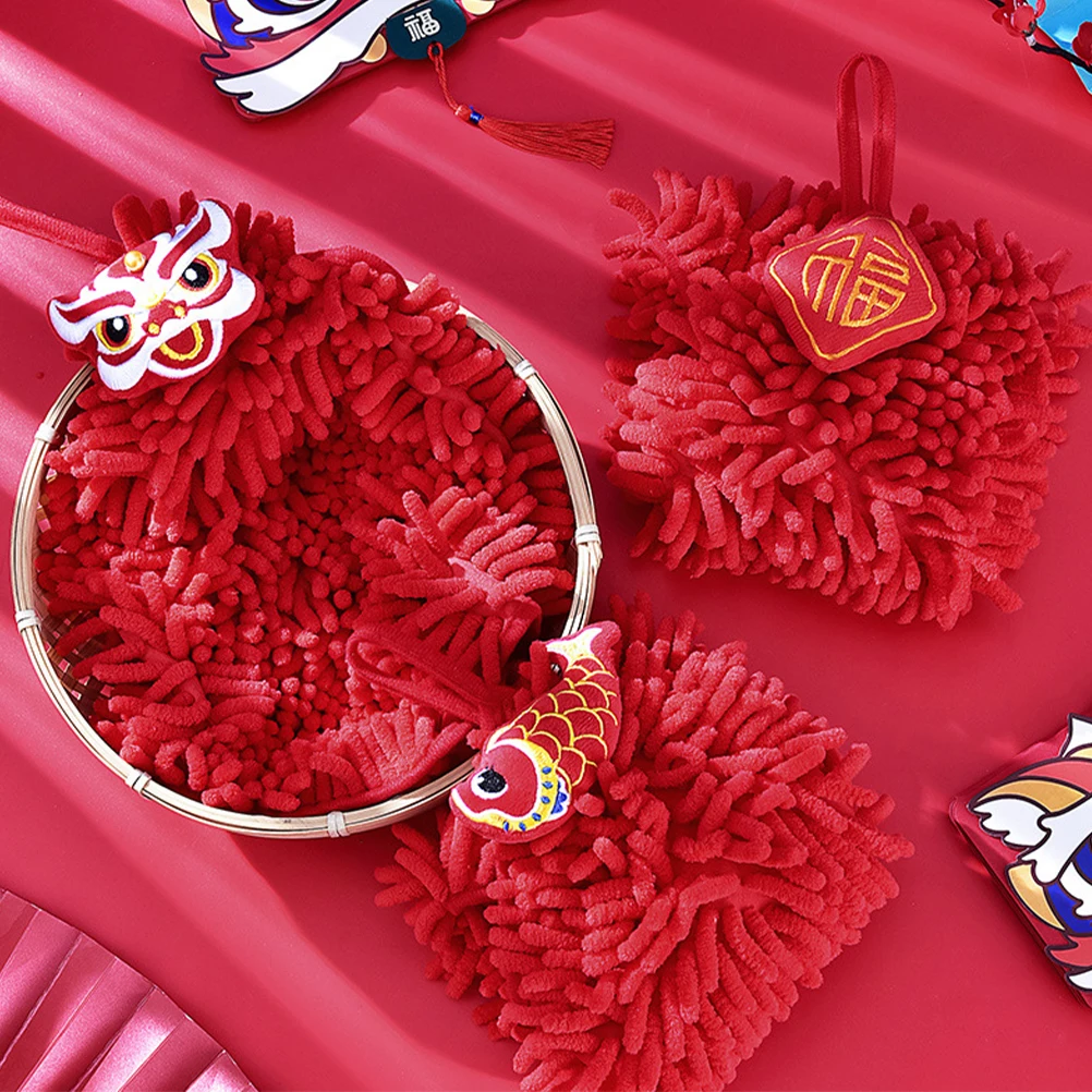 1 Piece Red Hand Towel Quick Dry Hanging Design Absorbent Chenille Wipe Towel for Bathroom and Kitchen Use Soft Comfortable Easy
1 Piece Red Hand Towel Quick Dry Hanging Design Absorbent Chenille Wipe Towel for Bathroom and Kitchen Use Soft Comfortable Easy