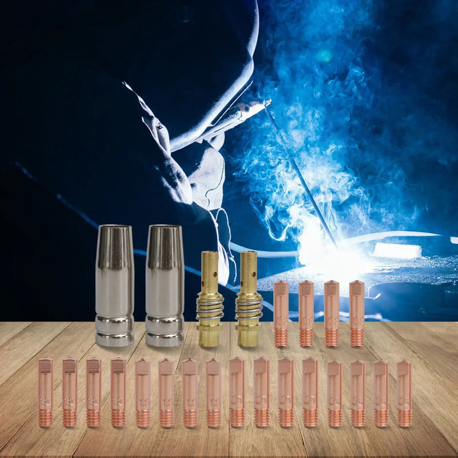 Compatible Welding Torch Accessories Metal Parts Contact Tips As Shown In The Picture 15AK Welding Kit Easy Installation Kit
Compatible Welding Torch Accessories Metal Parts Contact Tips As Shown In The Picture 15AK Welding Kit Easy Installation Kit