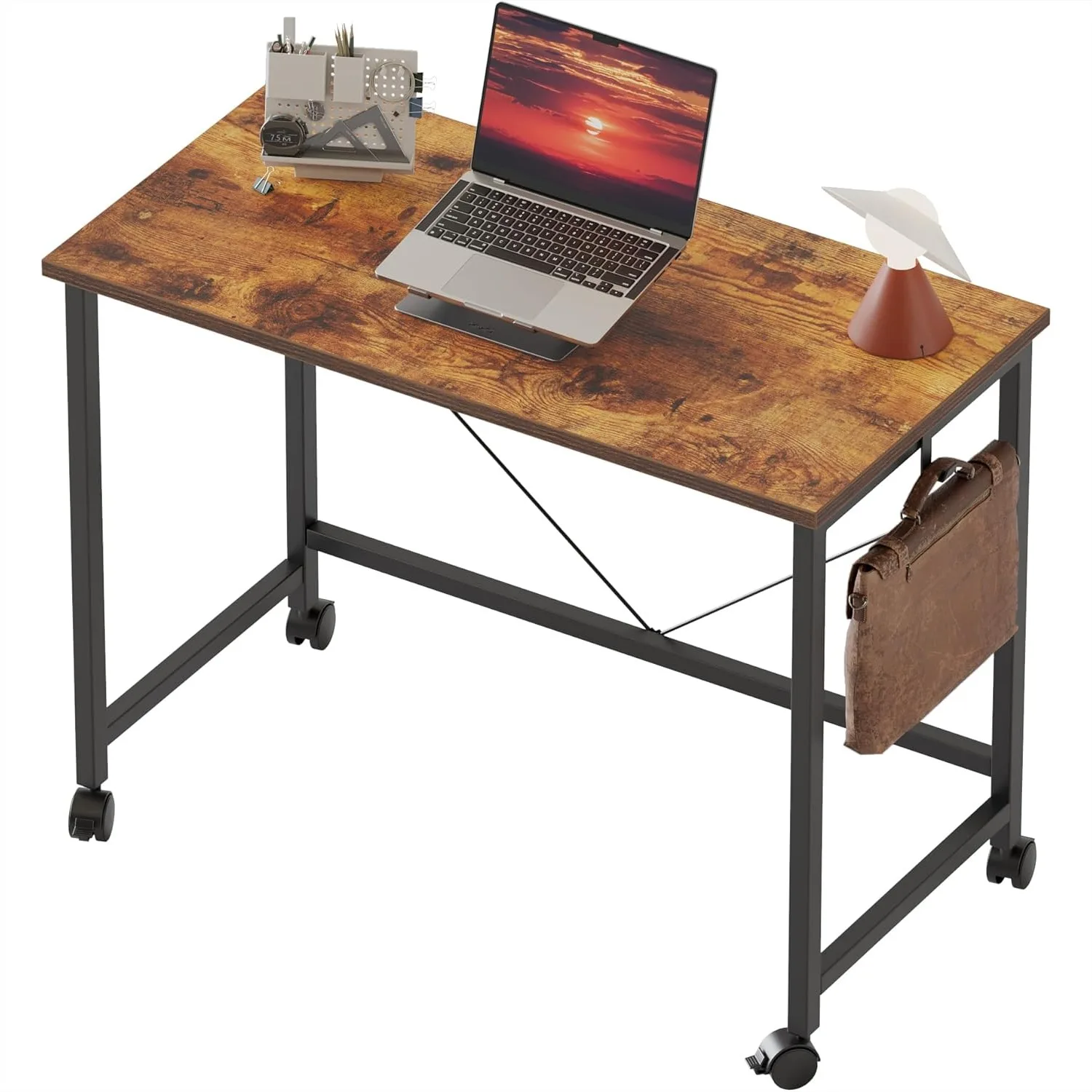 32 inch Rolling Computer Desk with Wheels, Mobile Gaming Desk for Small Spaces, Home Office Writing Table
32 inch Rolling Computer Desk with Wheels, Mobile Gaming Desk for Small Spaces, Home Office Writing Table
