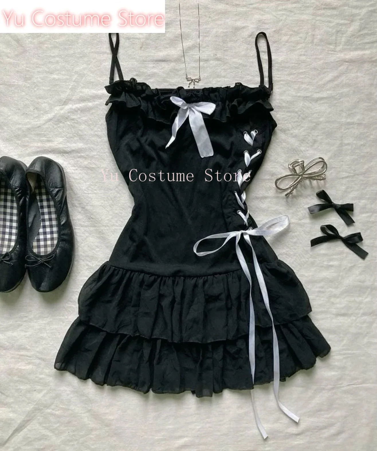 Y2K Aesthetic Streetwear Punk Girl Bow Tie Solid Sweet Fairy Dress High Street Harajuku Casual Retro Women Slim A-Line Skirt2025
Y2K Aesthetic Streetwear Punk Girl Bow Tie Solid Sweet Fairy Dress High Street Harajuku Casual Retro Women Slim A-Line Skirt2025