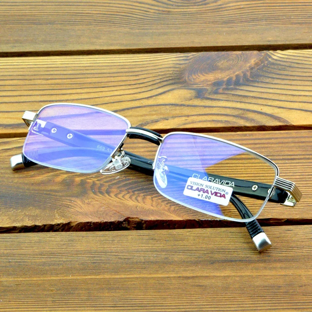 Clara Vida Temple Business Portable Anti Fatigue Multilayer Coating Business Men Reading Glasses +0.75 To +4
Clara Vida Temple Business Portable Anti Fatigue Multilayer Coating Business Men Reading Glasses +0.75 To +4