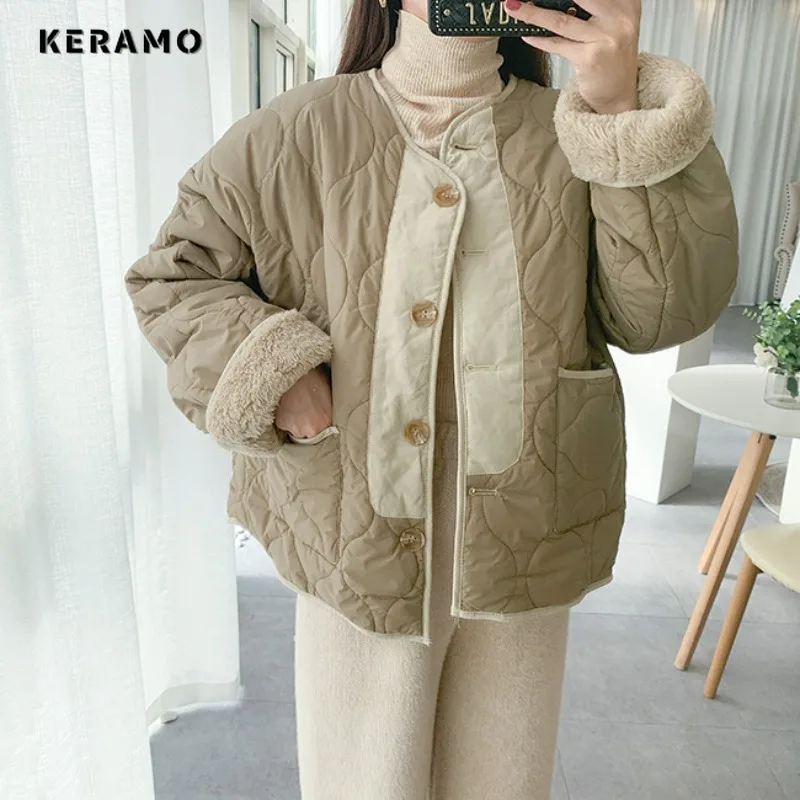 Women Casual Basic Long Sleeve Single Breasted Parkas 2023 Autumn Winter V-neck Outerwear Jacket Fashion Warm Patchwork Coat
Women Casual Basic Long Sleeve Single Breasted Parkas 2023 Autumn Winter V-neck Outerwear Jacket Fashion Warm Patchwork Coat