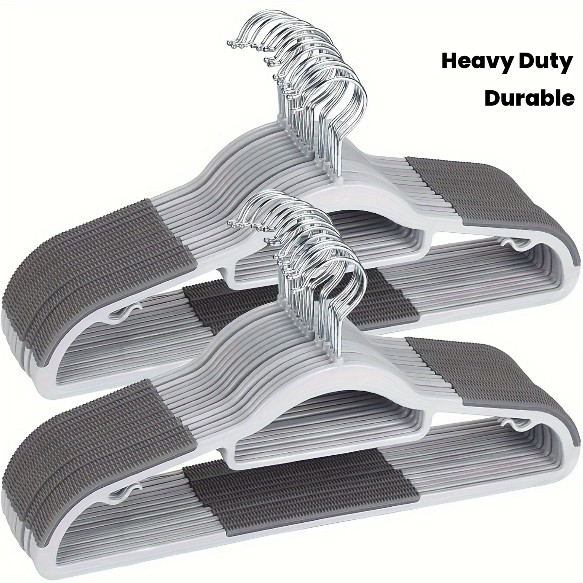 50pcs Heavy Duty Plastic Hangers with Non-Slip Pads - Durable, Sturdy, and Space-Saving Design for Shirts, Pants, Scarves
50pcs Heavy Duty Plastic Hangers with Non-Slip Pads - Durable, Sturdy, and Space-Saving Design for Shirts, Pants, Scarves