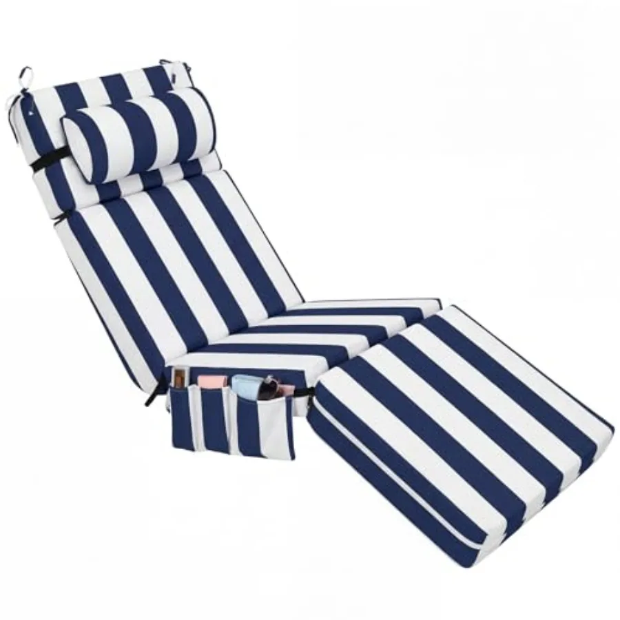 1 Pcs Outdoor Chaise Lounge Cushion with Pillow and Side Pockets Waterproof Lounge Chair Cushion for Outdoor Furniture Patio Lo
1 Pcs Outdoor Chaise Lounge Cushion with Pillow and Side Pockets Waterproof Lounge Chair Cushion for Outdoor Furniture Patio Lo