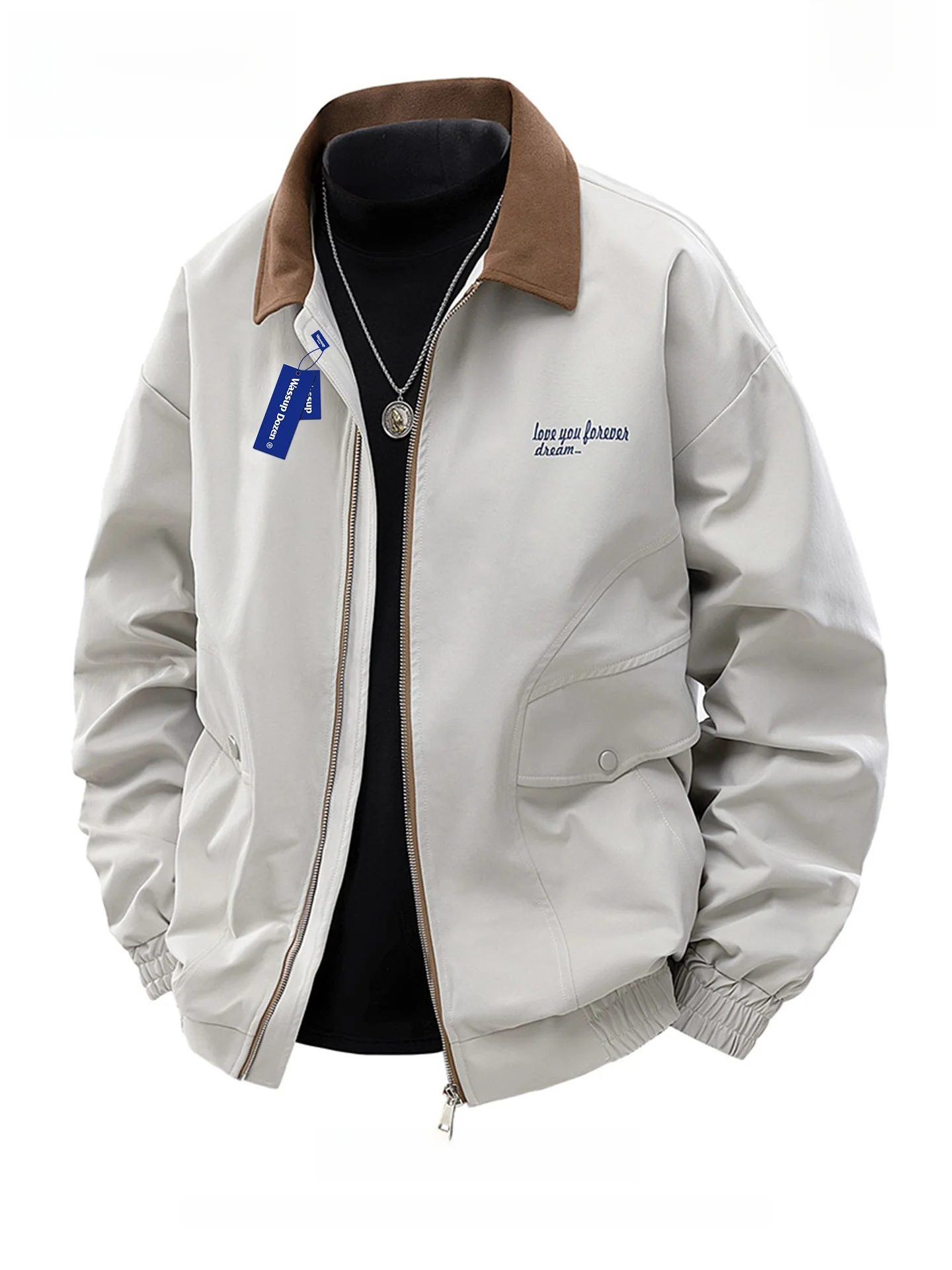 Wassup Dozen American Trendy Brand Men's Flight Jaet Casual Striped Ox Design High Street Versatile Long Sve Coat
Wassup Dozen American Trendy Brand Men's Flight Jaet Casual Striped Ox Design High Street Versatile Long Sve Coat