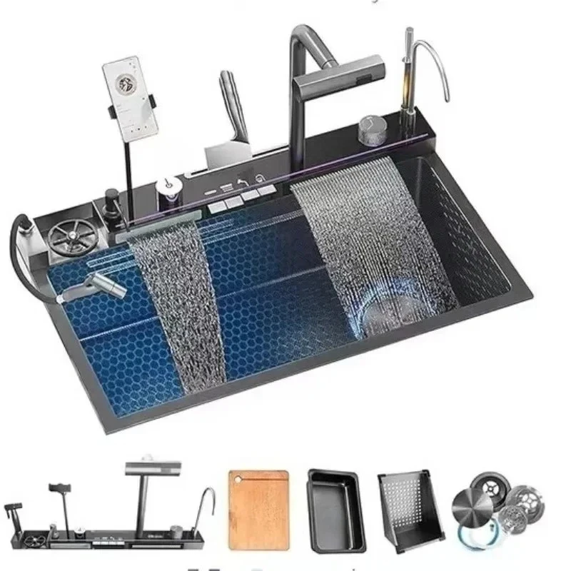 Kitchen 04 Stainls Steel Wall , Large Single Slot, Digital Display Emed Washing Basin Dishwashing Sink
Kitchen 04 Stainls Steel Wall , Large Single Slot, Digital Display Emed Washing Basin Dishwashing Sink