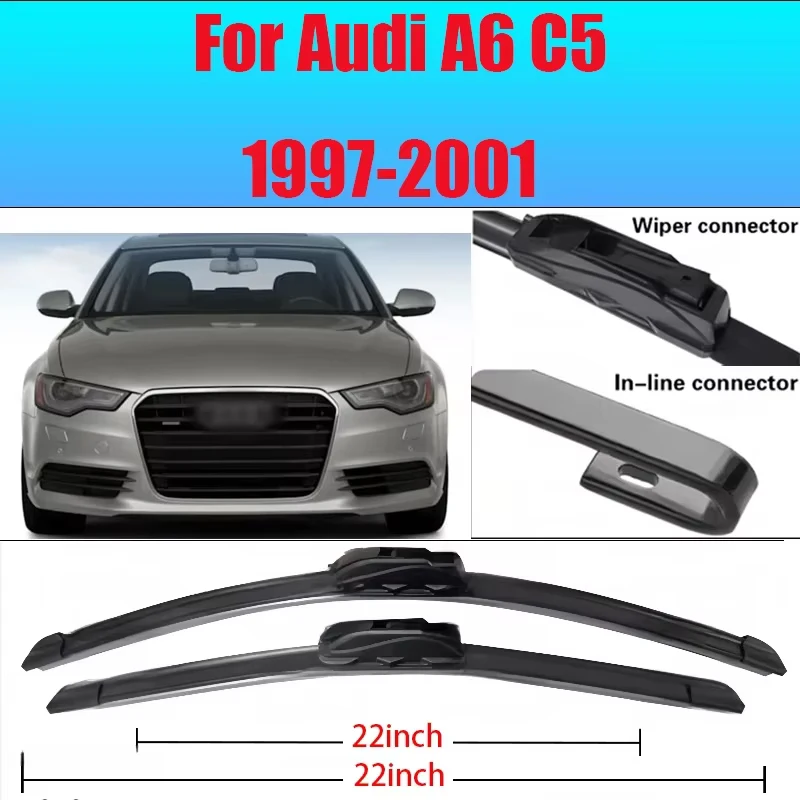 For Audi A6 C5 4B 1997-2001 2000 1999 1998 Front Windshield Wiper Blades Windscreen Window Accessories 22"+22"
For Audi A6 C5 4B 1997-2001 2000 1999 1998 Front Windshield Wiper Blades Windscreen Window Accessories 22"+22"