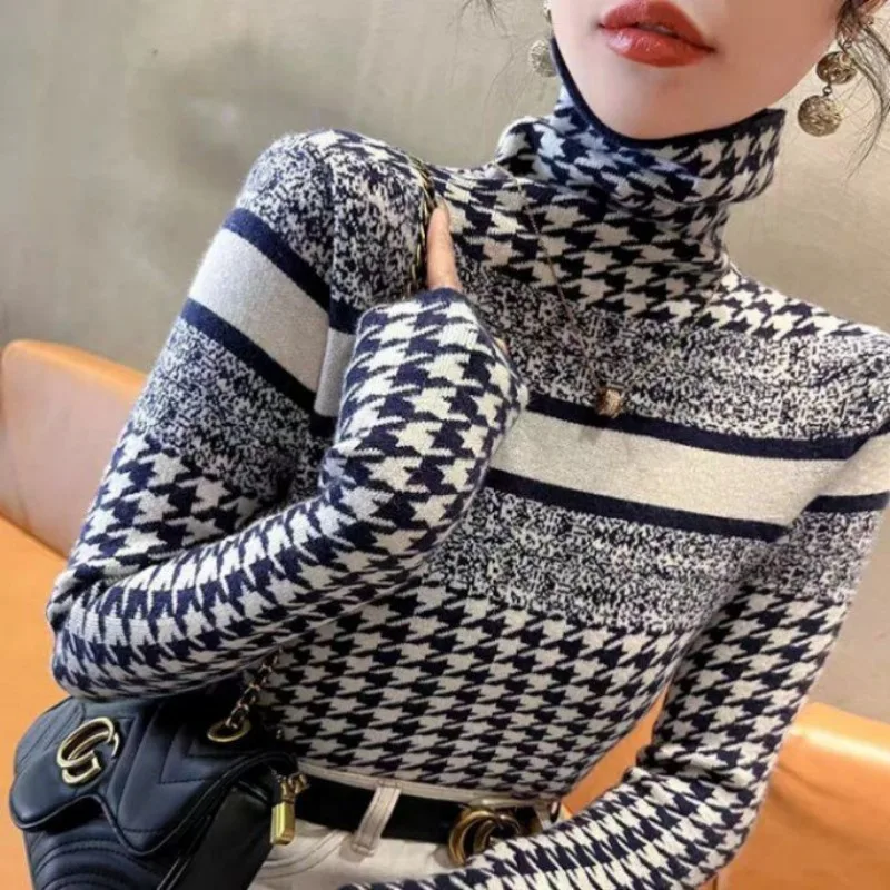 Autumn Winter Women Clothing Vintage Y2k Jacquard Elastic Skinny Wool Knitted Pullover Sweater Soft Turtleneck Tops Chic Jumper
Autumn Winter Women Clothing Vintage Y2k Jacquard Elastic Skinny Wool Knitted Pullover Sweater Soft Turtleneck Tops Chic Jumper