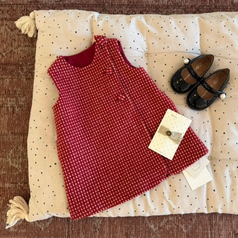 Красное клетчатое платье для девочек на заказ и платье-жилет из смешанной шерсти на Рождество и Новый год
Красное клетчатое платье для девочек на заказ и платье-жилет из смешанной шерсти на Рождество и Новый год