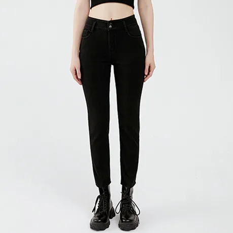 Women Warm Skinny Fleece Cropped Jeans High Waist Double Buttons Female fashion casual Denim Trousers
Women Warm Skinny Fleece Cropped Jeans High Waist Double Buttons Female fashion casual Denim Trousers