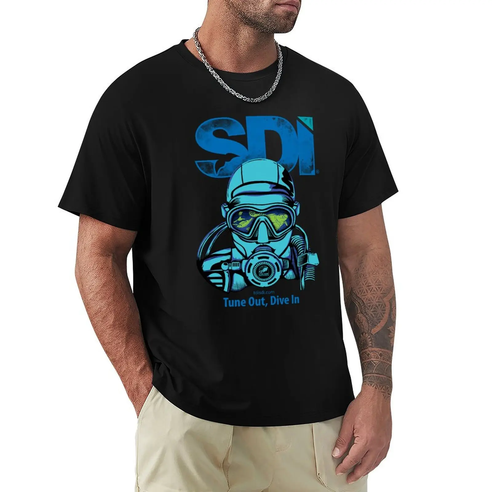 Scuba Diving International (SDI)- Tune Out, Dive In T-Shirt Graphic Print Short Sleeve T-Shirt
Scuba Diving International (SDI)- Tune Out, Dive In T-Shirt Graphic Print Short Sleeve T-Shirt