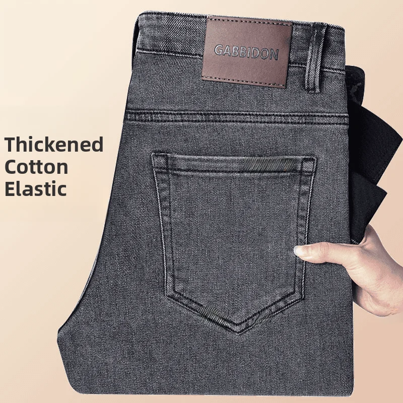 Мужские джинсы с высокой талией, повседневные, прямые, из мягкого хлопкового денима, удобные, модные, свободного кроя, для осени и зимы
Мужские джинсы с высокой талией, повседневные, прямые, из мягкого хлопкового денима, удобные, модные, свободного кроя, для осени и зимы