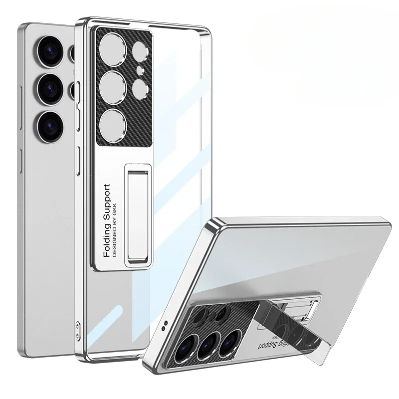 Гальванический прозрачный чехол-держатель для телефона Samsung Galaxy S25 S24 Ultra Bracket, защитный прозрачный чехол от падения
Гальванический прозрачный чехол-держатель для телефона Samsung Galaxy S25 S24 Ultra Bracket, защитный прозрачный чехол от падения