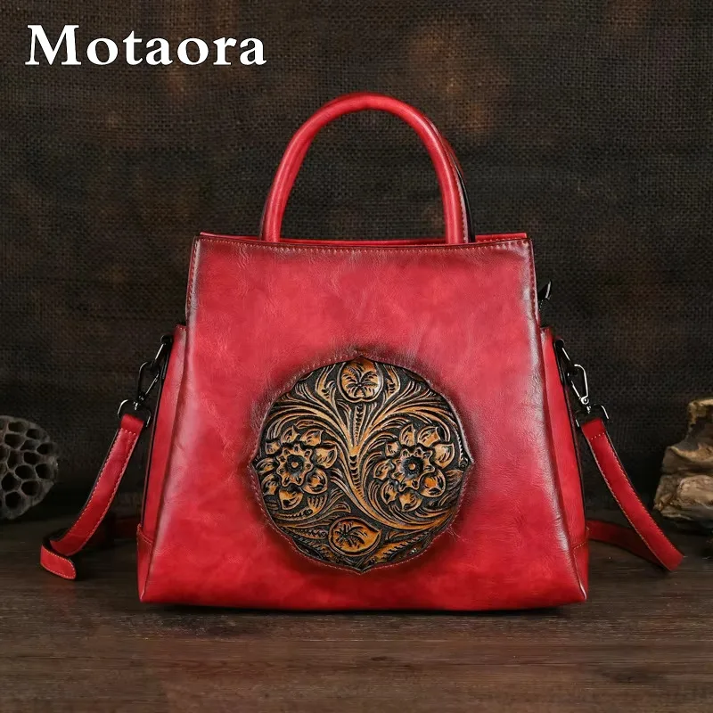 MOTAORA Vintage Leather Shoulder Bag for Women, Large Capacity Retro Crossbody Bag, Luxury Embossed Handmade Tote Purse
MOTAORA Vintage Leather Shoulder Bag for Women, Large Capacity Retro Crossbody Bag, Luxury Embossed Handmade Tote Purse