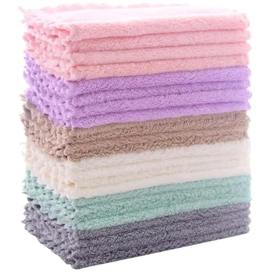 24 Pack Kitchen Dishcloths - Does Not Shed Fluff - Reusable Dish Towels, Dish cloths, Super Absorbent Coral Fleece Cleang Cloth
24 Pack Kitchen Dishcloths - Does Not Shed Fluff - Reusable Dish Towels, Dish cloths, Super Absorbent Coral Fleece Cleang Cloth
