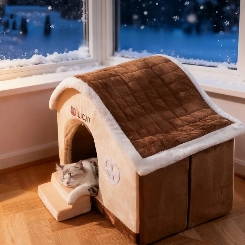 Pet Cat Heating Bed Sleeping Winter Warm Non-slip Dog Bed Detachable Closed Cats House Adjustable Accessories for Cats
Pet Cat Heating Bed Sleeping Winter Warm Non-slip Dog Bed Detachable Closed Cats House Adjustable Accessories for Cats