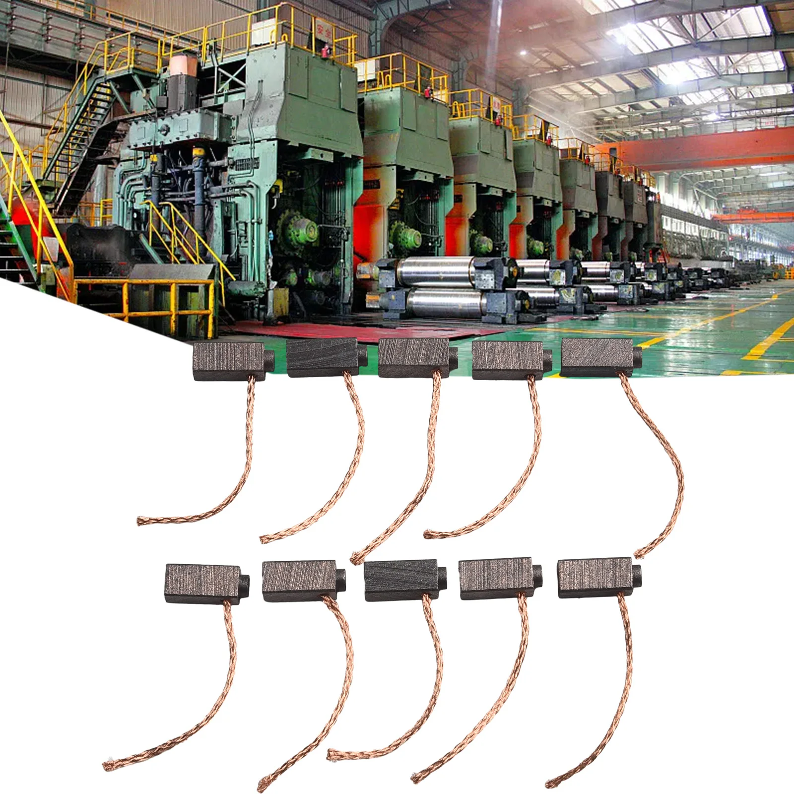 Комплект угольных щеток, 10 шт., замена щеток двигателя для коммутатора электродвигателя, контактное кольцо 5x6x14 мм, подходит для общего использования двигателем
Комплект угольных щеток, 10 шт., замена щеток двигателя для коммутатора электродвигателя, контактное кольцо 5x6x14 мм, подходит для общего использования двигателем