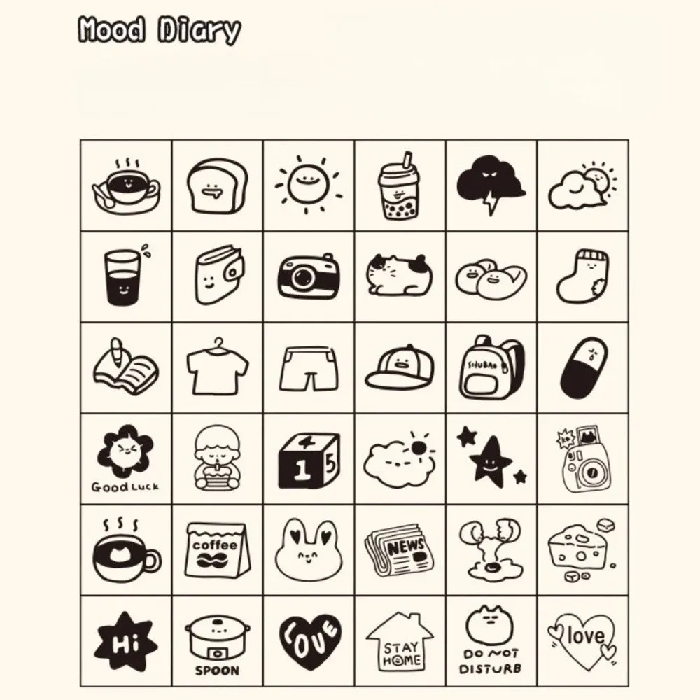 36pcs Set Daily Life Themed Wood Stamps Set Acrylic Box Cartoon Rubber Stamp DIY Craft Planner Decor Mini Wooden Stamps
36pcs Set Daily Life Themed Wood Stamps Set Acrylic Box Cartoon Rubber Stamp DIY Craft Planner Decor Mini Wooden Stamps