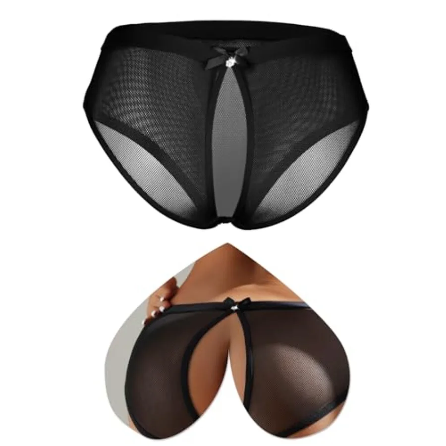 ohmydear Womens Sexy Cheeky Underwear Mesh Bikini Panties Hollowed Out Briefs Stretch Underwear Breathable Undies
ohmydear Womens Sexy Cheeky Underwear Mesh Bikini Panties Hollowed Out Briefs Stretch Underwear Breathable Undies