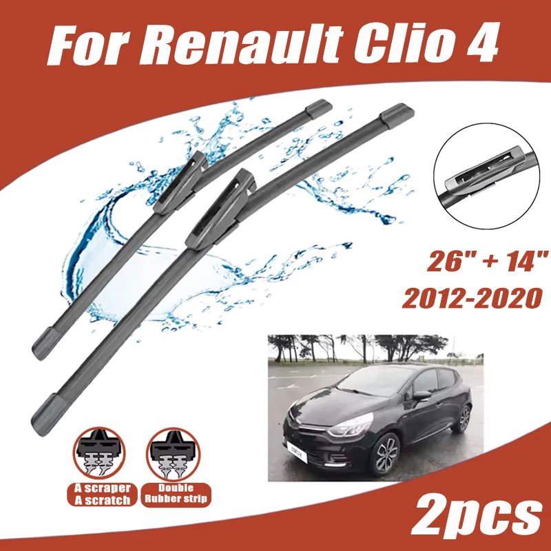 2Pcs 26"+14" Front Windshield Wiper Blades For Renault Clio 4 2012-2020 2013 Quiet Durable Windscreen Wipers Car Accessories
2Pcs 26"+14" Front Windshield Wiper Blades For Renault Clio 4 2012-2020 2013 Quiet Durable Windscreen Wipers Car Accessories