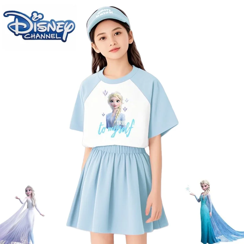 Disney Elsa Princess Girl's Short Sleeve T-shirt Summer New Arrivals Pure Cotton Children's Half Sleeve Summer Wear Holiday Gift
Disney Elsa Princess Girl's Short Sleeve T-shirt Summer New Arrivals Pure Cotton Children's Half Sleeve Summer Wear Holiday Gift