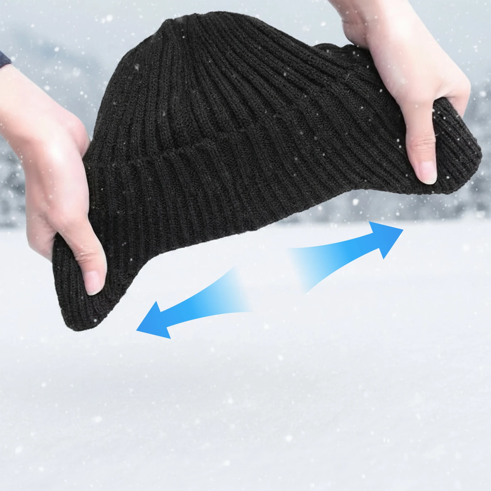 Outdoor Warm Knit Hat With Brim And Ear Flaps Men Women Winter Soft Beanie Thicken Fleece-Lined Sports Caps For Cold Weather
Outdoor Warm Knit Hat With Brim And Ear Flaps Men Women Winter Soft Beanie Thicken Fleece-Lined Sports Caps For Cold Weather