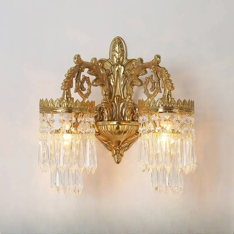 Full copper living room wall lamp, crystal bedroom background wall, bedside staircase wall lamp, mirror front aisle lamp
Full copper living room wall lamp, crystal bedroom background wall, bedside staircase wall lamp, mirror front aisle lamp