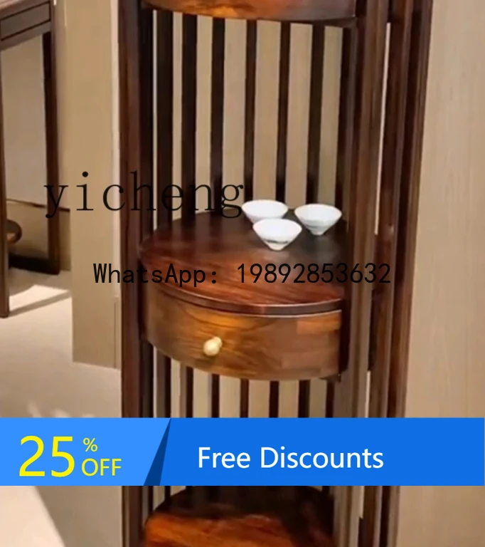 New Chinese Style Solid Wood Rounded Corner Cabinet Living Room Corner Side Cabinet Storage Flower Rack Modern
New Chinese Style Solid Wood Rounded Corner Cabinet Living Room Corner Side Cabinet Storage Flower Rack Modern