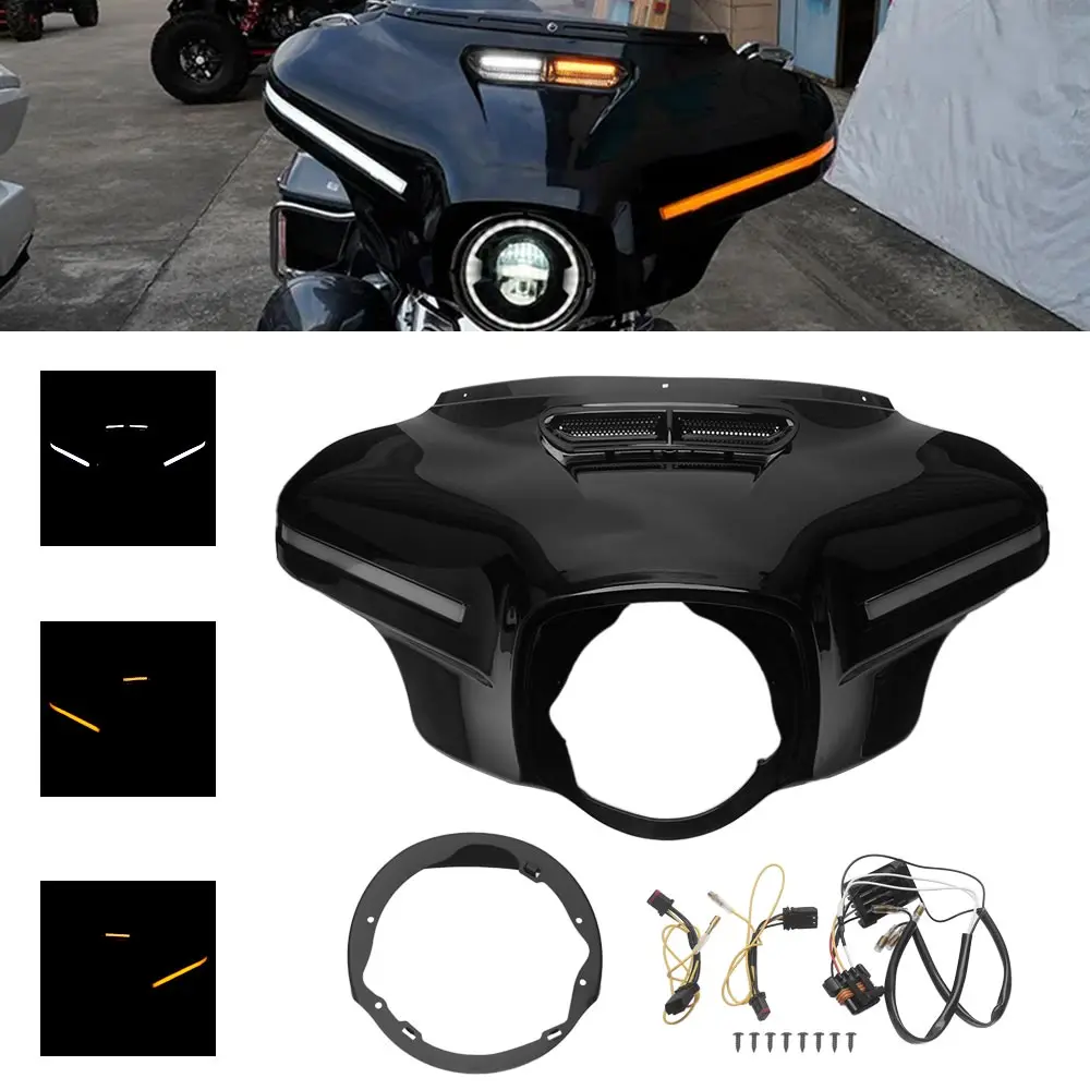 For Harley Electra Glide Ultra Limited Classic 2014-2024 Street Glide 2014-23 ABS Outer Front Batwing Fairing w Light Motorcycle
For Harley Electra Glide Ultra Limited Classic 2014-2024 Street Glide 2014-23 ABS Outer Front Batwing Fairing w Light Motorcycle