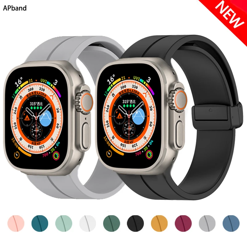 Magnetic Strap For Apple watch band 44mm 45mm 49mm 40mm 41mm 42mm 38mm 45 mm Silicone Bracelet iWatch Series 7 8 se 6 5 3 ultra
Magnetic Strap For Apple watch band 44mm 45mm 49mm 40mm 41mm 42mm 38mm 45 mm Silicone Bracelet iWatch Series 7 8 se 6 5 3 ultra