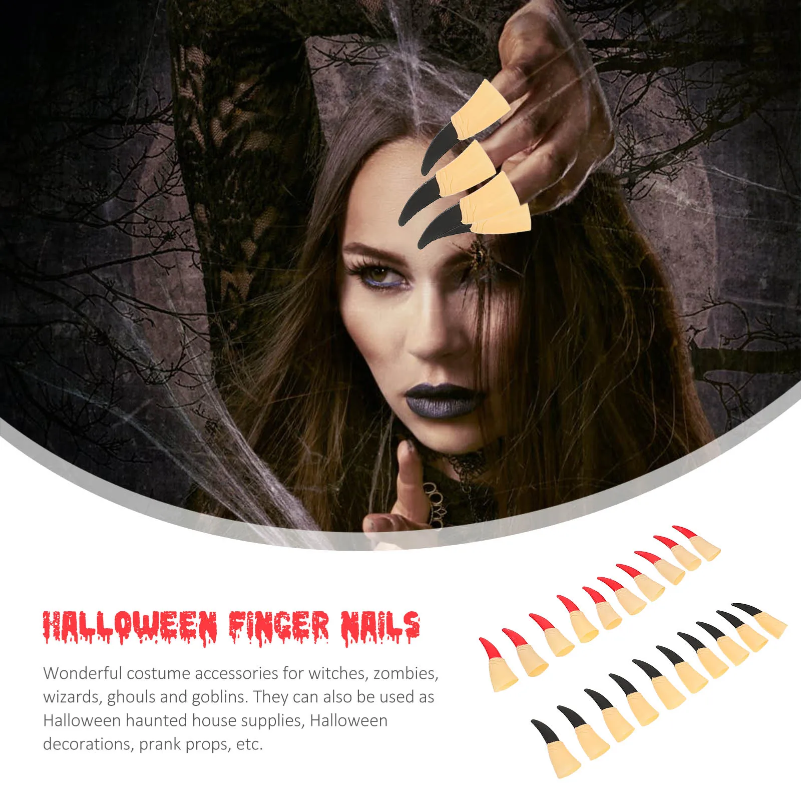 20 Pcs Fake Zombie Fingers Accessories Halloween Claw Cosplay False Nail Claws Nails
20 Pcs Fake Zombie Fingers Accessories Halloween Claw Cosplay False Nail Claws Nails