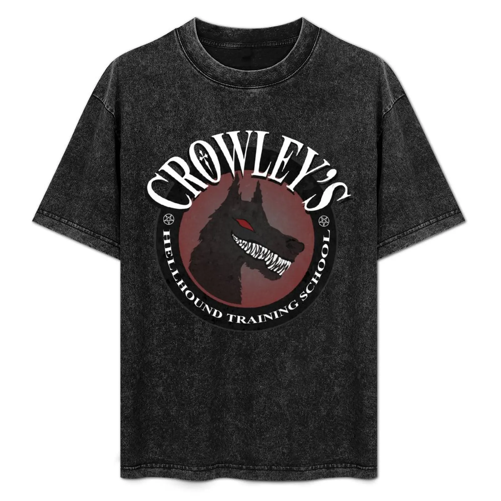 Crowley's Hellhound Training School T-Shirt Simple Casual Short Sleeve Cotton T-Shirt
Crowley's Hellhound Training School T-Shirt Simple Casual Short Sleeve Cotton T-Shirt